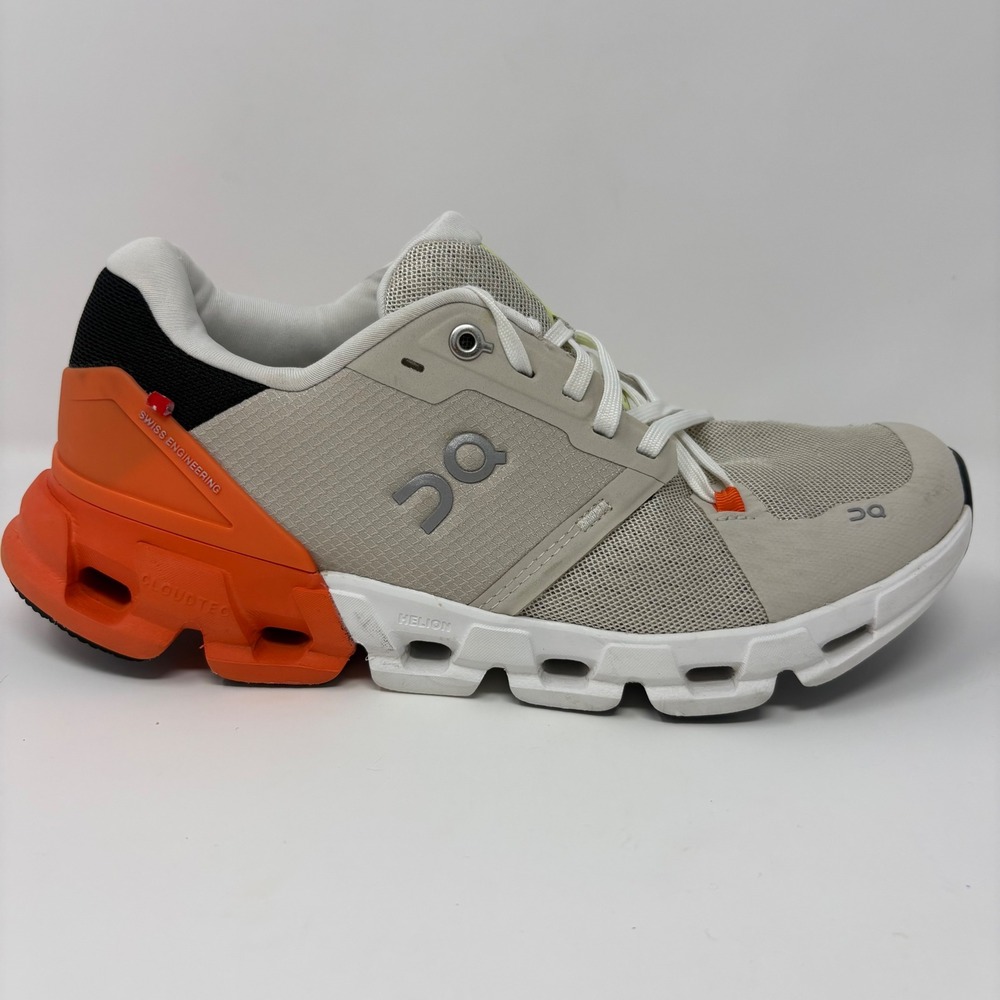 On Cloudflyer 4 Womens Size 9 Grey Orange Running Shoes (71.98093)